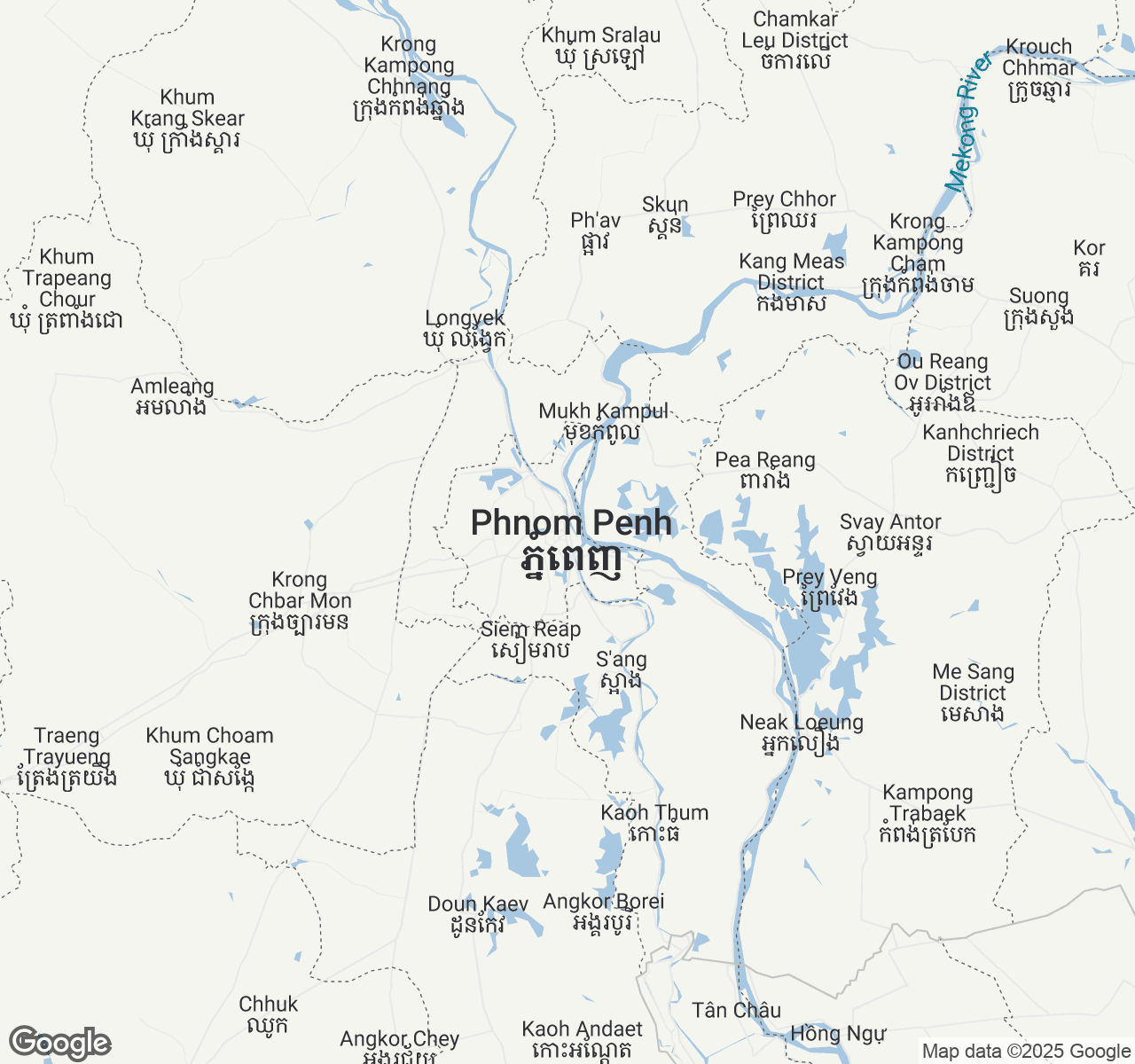 Map of Phnompenh